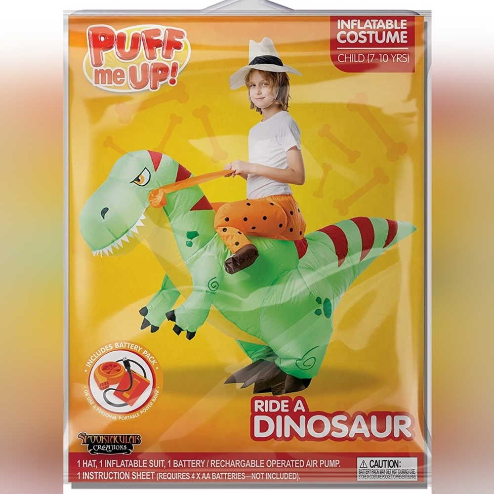 Boys inflatable dinosaur costume